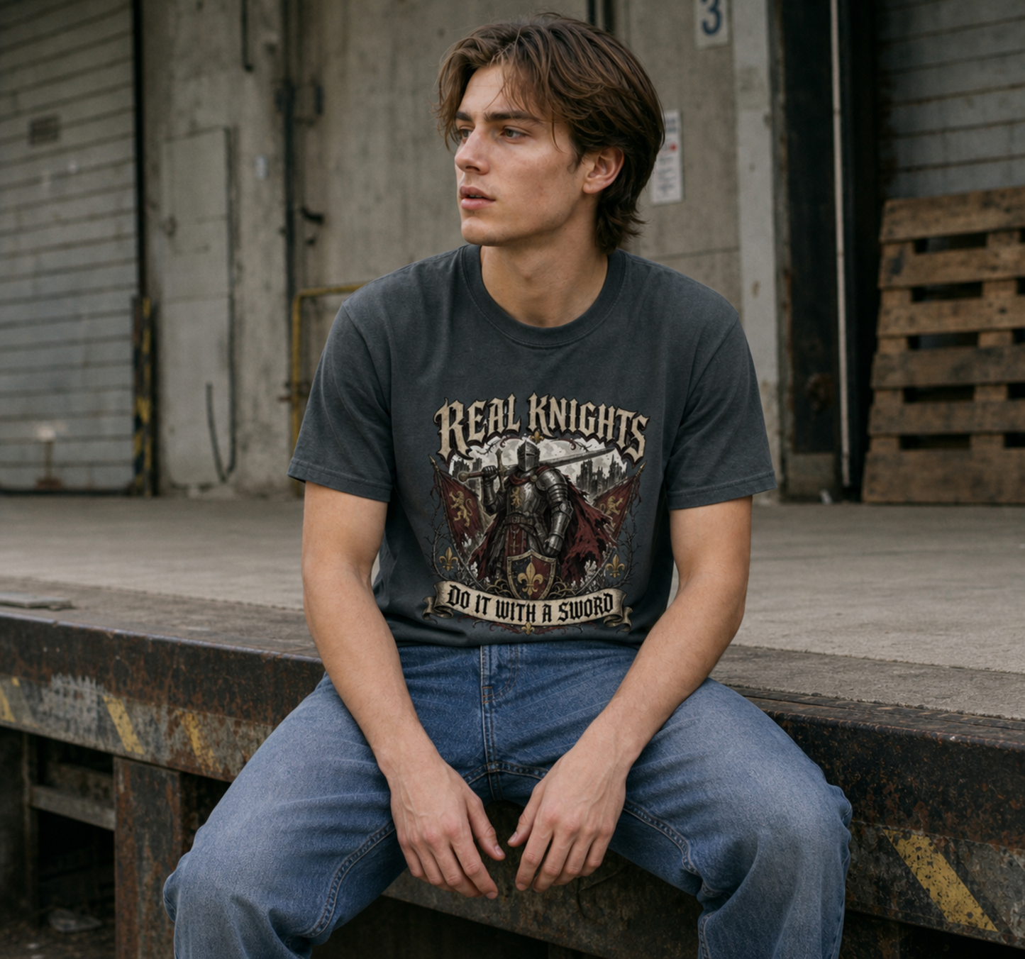 Real Knights Do It With a Sword Knight Graphic Tee