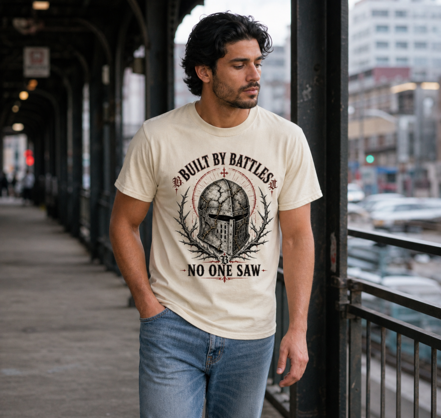 Built by Battles No One Saw Classic Graphic Tee