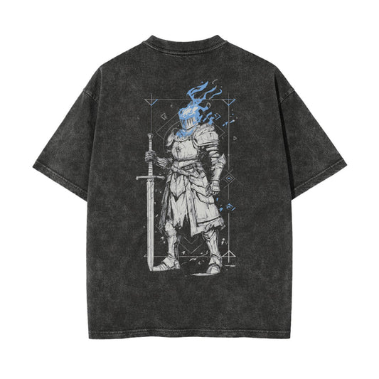 BLUE FLAME PALADIN VINTAGE OVERSIZE TEE
