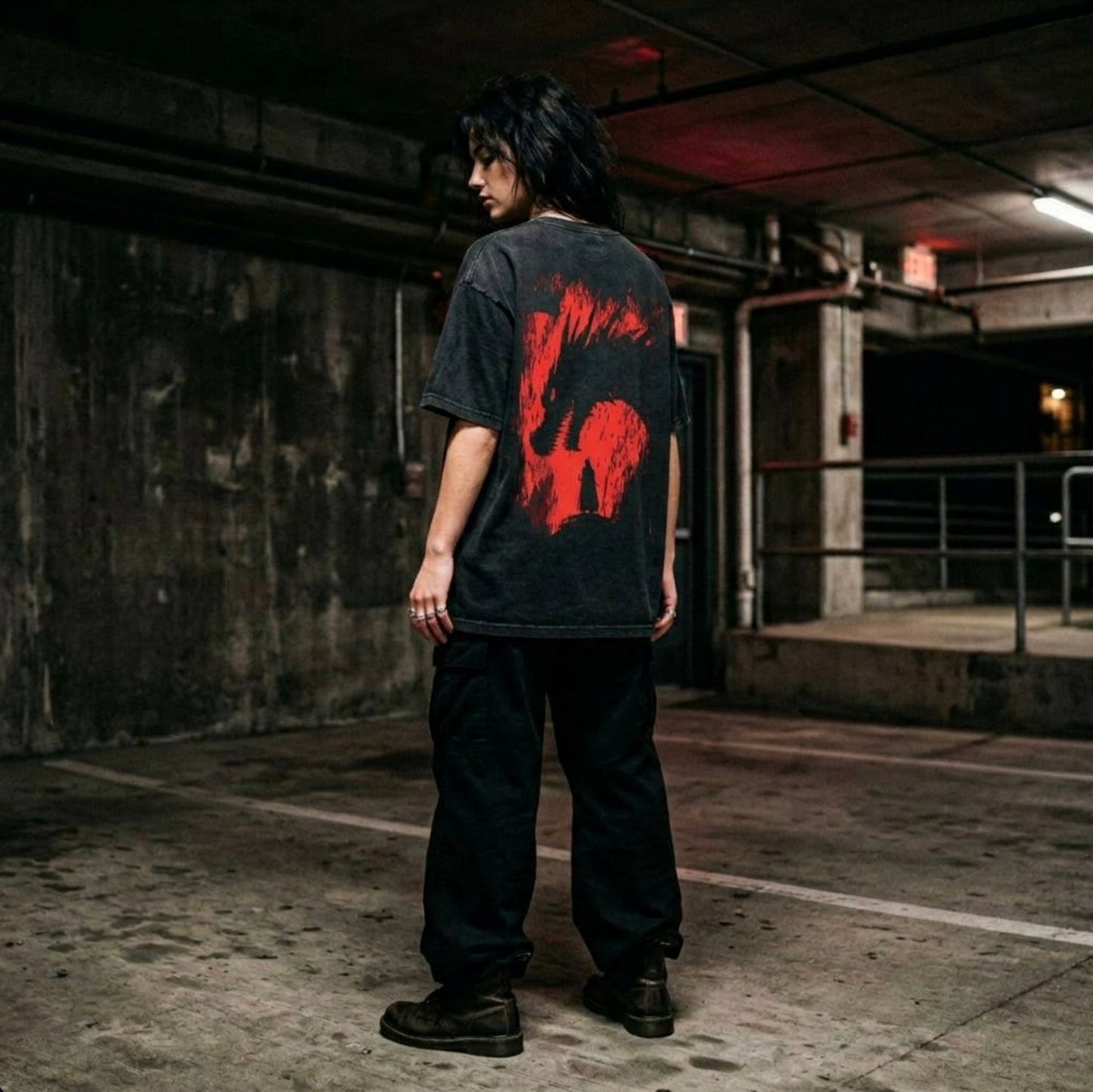 CRIMSON DRAGON OATH VINTAGE OVERSIZE TEE
