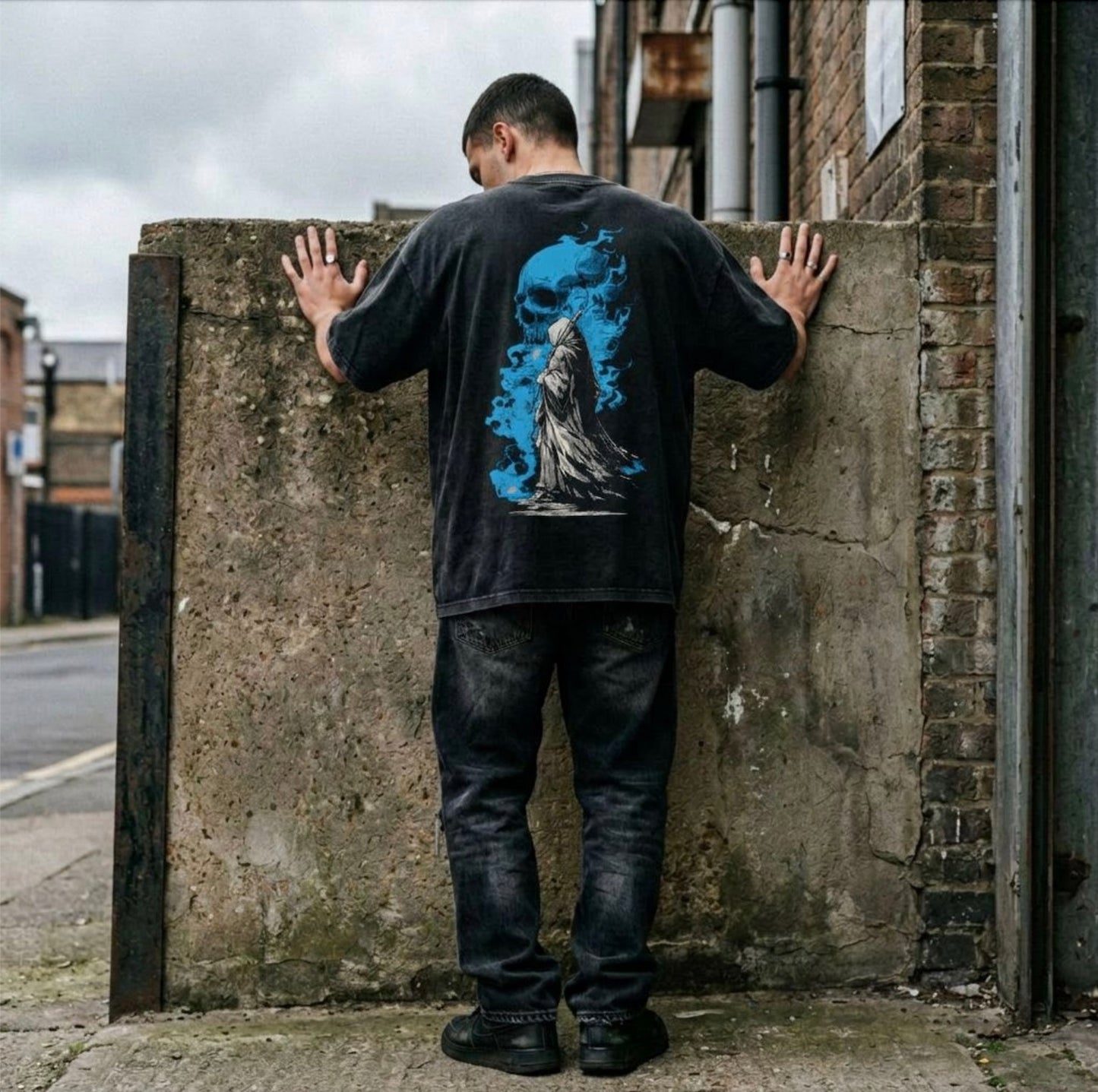 BLUE DEATH WANDERER VINTAGE OVERSIZE TEE