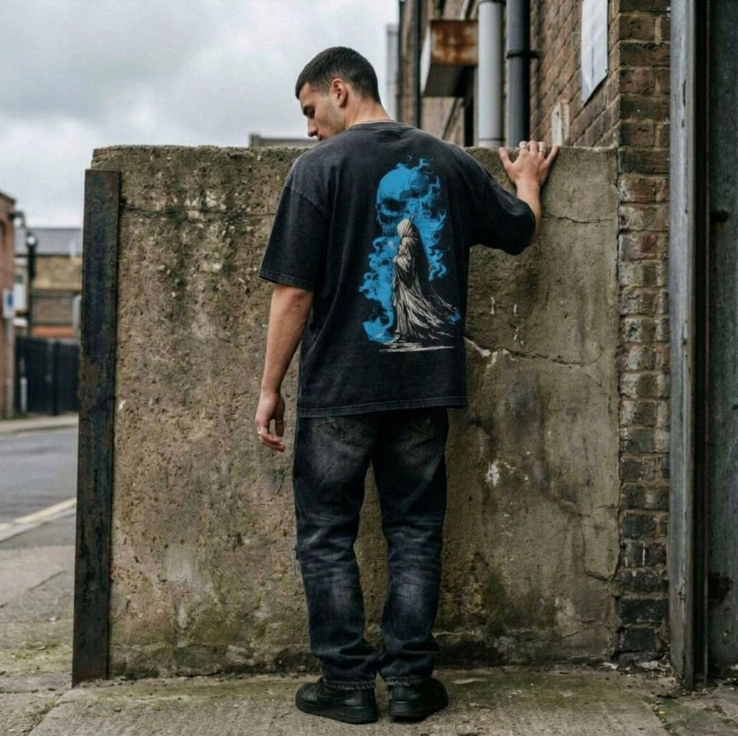 BLUE DEATH WANDERER VINTAGE OVERSIZE TEE