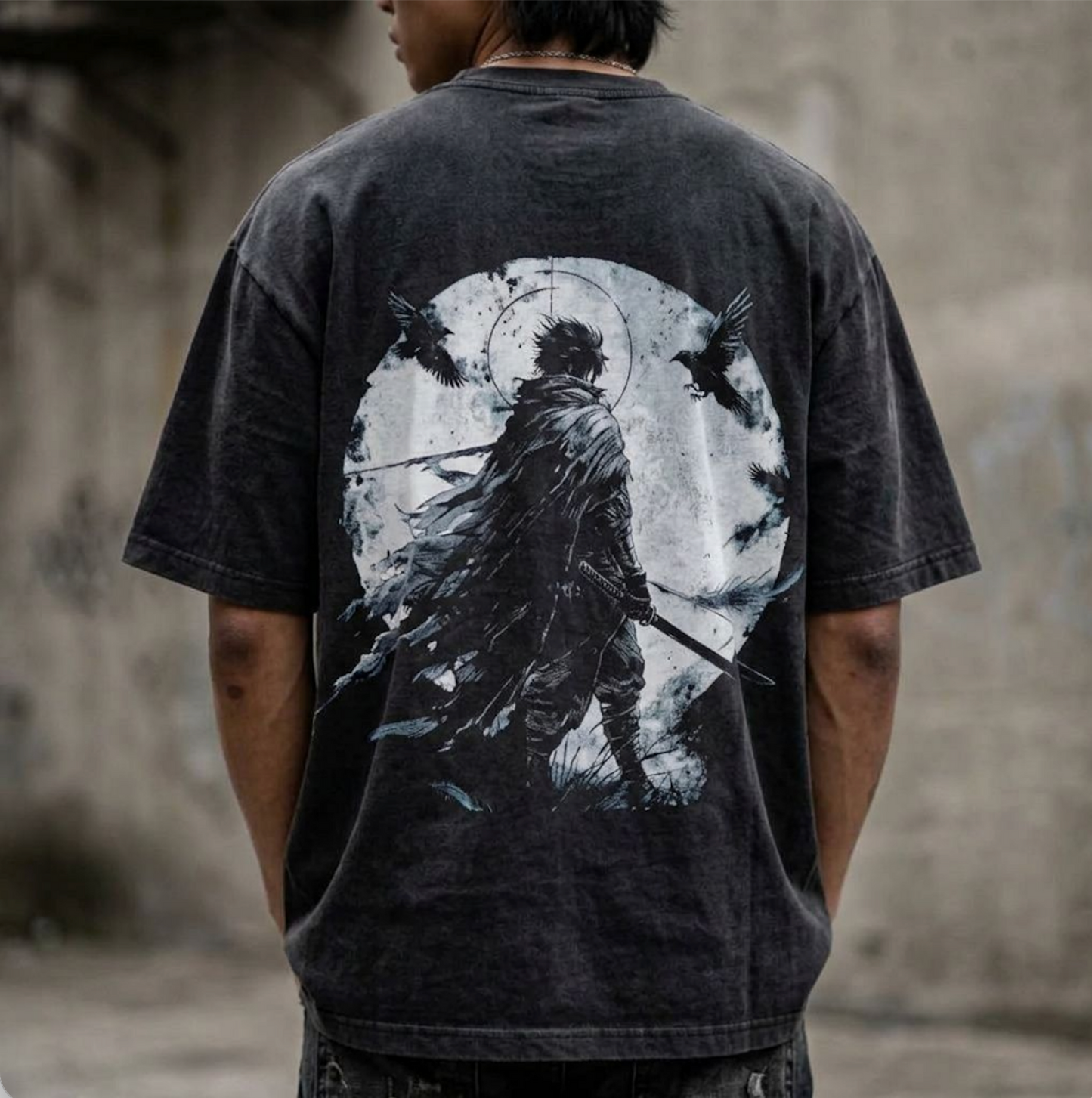 MOONLIT RAVEN RONIN VINTAGE OVERSIZE TEE