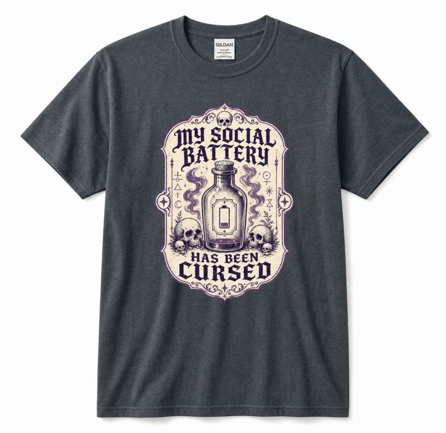 Cursed Social Battery Classic Graphic Tee