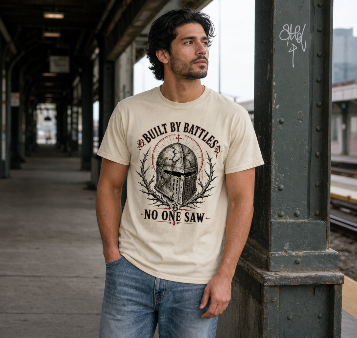 Built by Battles No One Saw Classic Graphic Tee