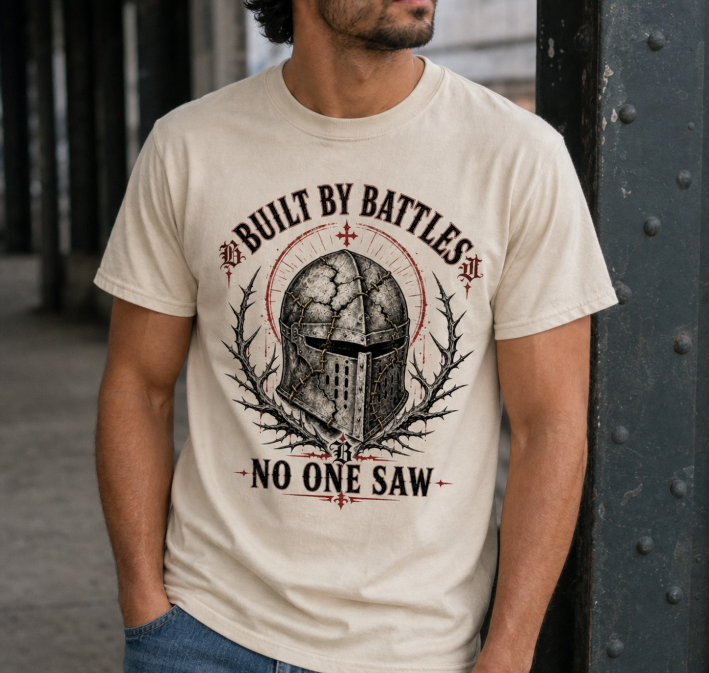 Built by Battles No One Saw Classic Graphic Tee