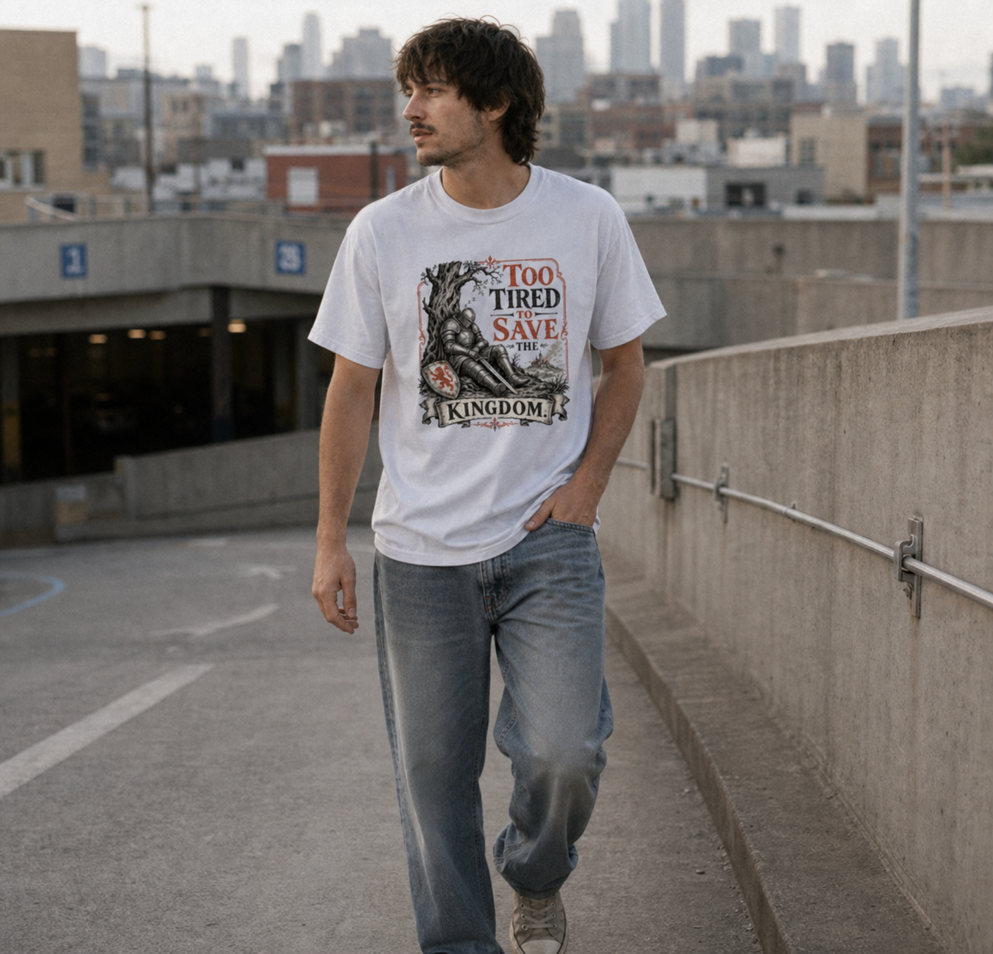 Too Tired to Save the Kingdom Classic Graphic Tee