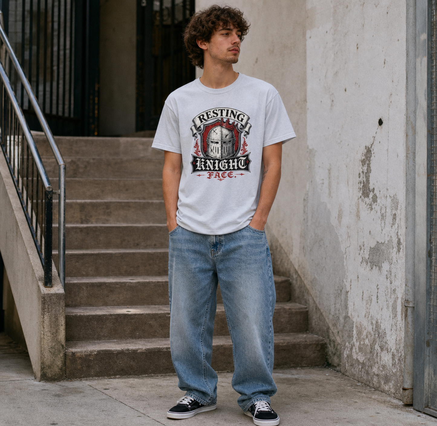 Resting Knight Face Classic Graphic Tee