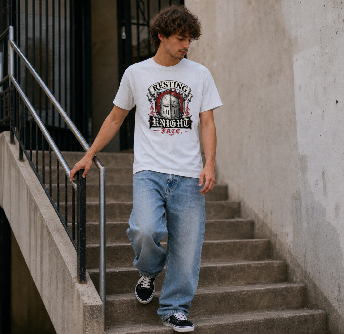 Resting Knight Face Classic Graphic Tee