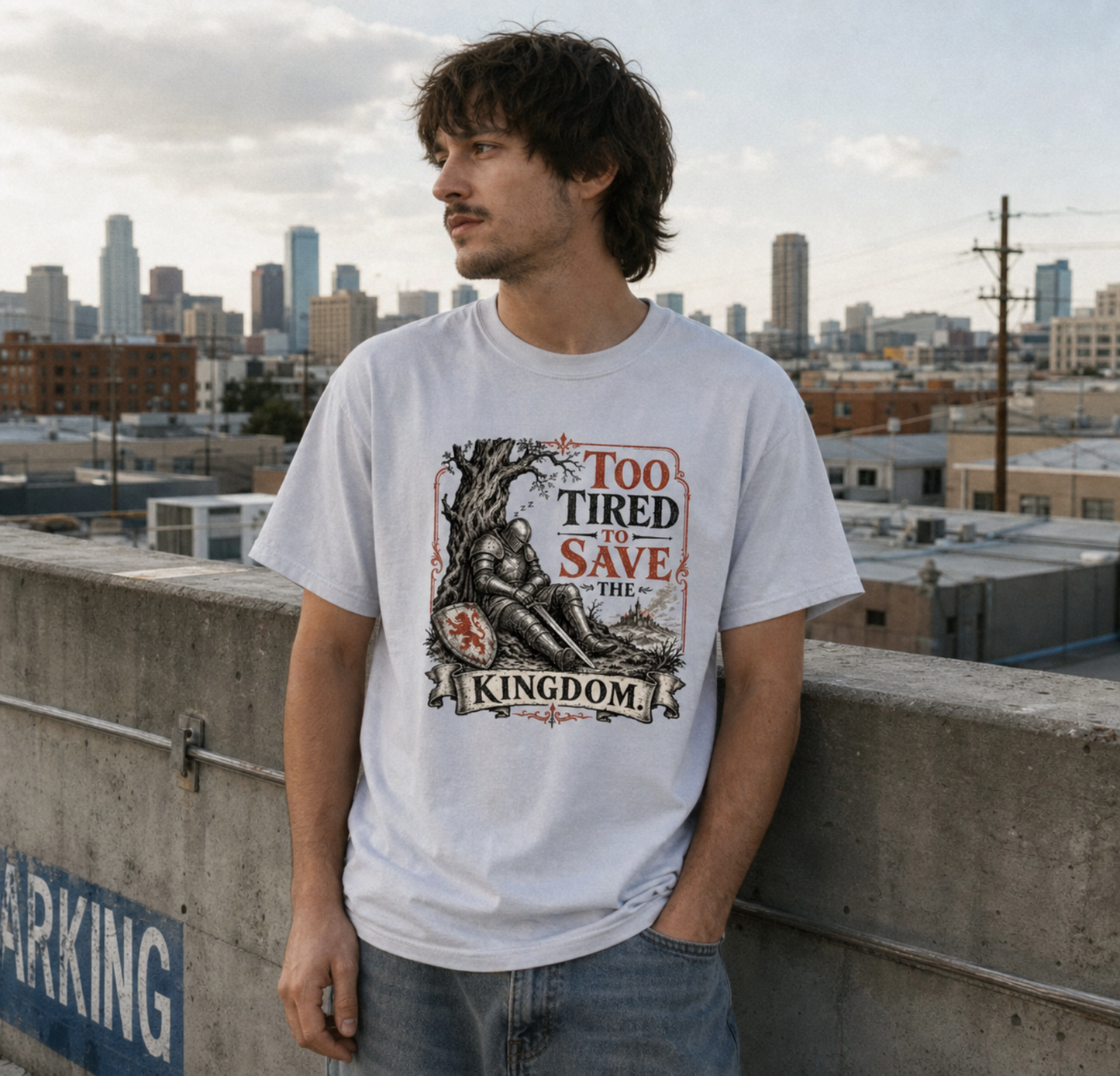 Too Tired to Save the Kingdom Classic Graphic Tee