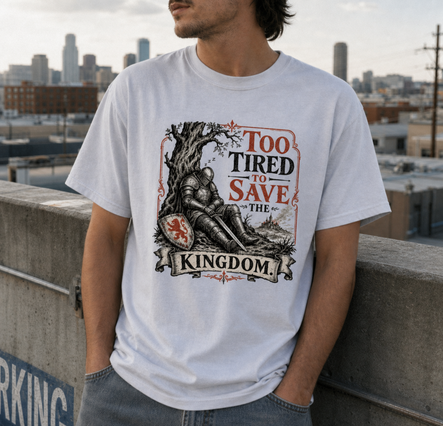 Too Tired to Save the Kingdom Classic Graphic Tee